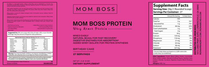 Mom Boss Protein (Birthday Cake)