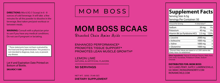 Mom Boss BCAAS (lemon lime)