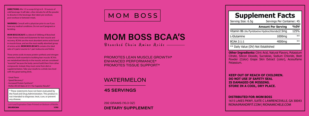 Mom Boss BCAAS (watermelon)