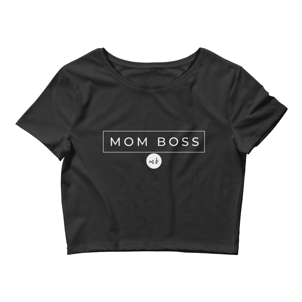 Mom Boss Crop Tee
